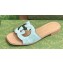 Gucci Women's Interlocking G cut-out Slide sandals 694451 Pale green and light brown suede 2024