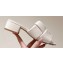 Bottega Veneta Mid Heel Patch Women/Men Mules in Padded Intreccio leather White 2024