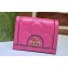 Gucci GG Matelassé card case Wallet 723786 in Pink leather