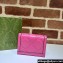 Gucci GG Matelassé card case Wallet 723786 in Pink leather