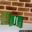 Gucci GG Matelassé card case Wallet 723786 in Green leather