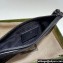 Gucci GG rubber-effect zip Card Case 771314 in Black leather