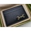 Gucci Card case with Horsebit 700469 in Black leather