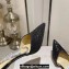 Jimmy Choo Heel 8.5cm Saeda 85 Pumps Glitter Black with Crystal Embellishment 2024