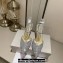 Jimmy Choo Heel 8.5cm Saeda 85 Pumps Glitter Silver with Crystal Embellishment 2024