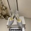 Jimmy Choo Heel 8.5cm Saeda 85 Pumps Glitter Silver with Crystal Embellishment 2024