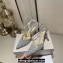 Jimmy Choo Heel 8.5cm Saeda 85 Pumps Glitter Silver with Crystal Embellishment 2024