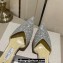 Jimmy Choo Heel 8.5cm Saeda 85 Pumps Glitter Silver with Crystal Embellishment 2024