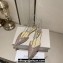 Jimmy Choo point-toe flats Crystals Satin Gold with Crystal Embellishment 2024