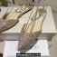Jimmy Choo point-toe flats Crystals Satin Gold with Crystal Embellishment 2024