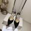 Jimmy Choo Heel 10cm Saeda 100 Pumps Suede Black with Crystal Embellishment 2024