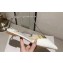Jimmy Choo point-toe flats Patent Leather White with Crystal Embellishment 2024