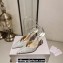Jimmy Choo Heel 10cm Saeda 100 Pumps Crystals White/Multicolor with Crystal Embellishment 2024