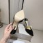 Jimmy Choo Heel 10cm Saeda 100 Pumps Suede Black with Crystal Embellishment 2024
