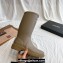 Cheap Sale Chanel CC Logo Rubber Rain Boots Khaki Green