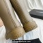 Cheap Sale Chanel CC Logo Rubber Rain Boots Khaki Green