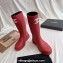 Cheap Sale Chanel CC Logo Rubber Rain Boots Red