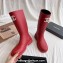 Cheap Sale Chanel CC Logo Rubber Rain Boots Red