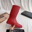 Cheap Sale Chanel CC Logo Rubber Rain Boots Red