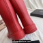 Cheap Sale Chanel CC Logo Rubber Rain Boots Red
