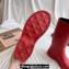 Cheap Sale Chanel CC Logo Rubber Rain Boots Red