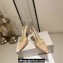 Jimmy Choo Heel 10cm Saeda 100 Pumps Patent Leather Nude with Crystal Embellishment 2024