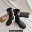 Cheap Sale Chanel CC Logo Rubber Rain Ankle Boots Black