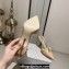 Jimmy Choo Heel 10cm Saeda 100 Pumps Patent Leather Nude with Crystal Embellishment 2024