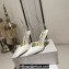 Jimmy Choo Heel 10cm Saeda 100 Pumps Patent Leather White with Crystal Embellishment 2024