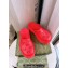 Cheap Sale Gucci perforated GG rubber platform slip-on sandals Red