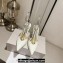 Jimmy Choo Heel 10cm Saeda 100 Pumps Patent Leather White with Crystal Embellishment 2024