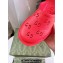 Cheap Sale Gucci perforated GG rubber platform slip-on sandals Red
