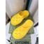 Cheap Sale Gucci perforated GG rubber platform slip-on sandals Yellow