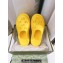 Cheap Sale Gucci perforated GG rubber platform slip-on sandals Yellow