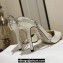 Jimmy Choo Heel 10cm Saeda 100 Pumps Patent Leather White with Crystal Embellishment 2024