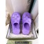 Cheap Sale Gucci perforated GG rubber platform slip-on sandals Purple