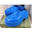 Cheap Sale Gucci perforated GG rubber platform slip-on sandals Blue
