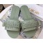 Cheap Sale Dior Dio(r)evolution Slides in Cannage PVC Green