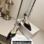 Jimmy Choo Heel 10cm Saeda 100 Pumps Patent Leather Black with Crystal Embellishment 2024