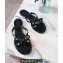 Cheap Sale Valentino Rubber Rockstud Thong PVC Flip Flops with Bow Black