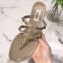 Cheap Sale Valentino Rubber Rockstud Thong Flat Sandals Nude