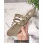 Cheap Sale Valentino Rubber Rockstud Thong Flat Sandals Nude