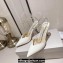 Jimmy Choo Heel 8.5cm Saeda 85 Pumps Patent Leather White with Crystal Embellishment 2024