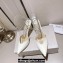 Jimmy Choo Heel 8.5cm Saeda 85 Pumps Patent Leather White with Crystal Embellishment 2024