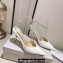 Jimmy Choo Heel 8.5cm Saeda 85 Pumps Patent Leather White with Crystal Embellishment 2024