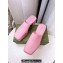 Cheap Sale Gucci Heel 5.5cm Platform 2.5cm Embossed Logo Rubber Mules Pink