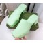 Cheap Sale Gucci Heel 5.5cm Platform 2.5cm Embossed Logo Rubber Mules Green