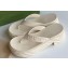 Cheap Sale Gucci thong platform rubber sandals 746334 White