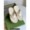 Cheap Sale Gucci thong platform rubber sandals 746334 White