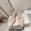 Jimmy Choo Heel 8.5cm Saeda 85 Pumps Patent Leather Nude with Crystal Embellishment 2024